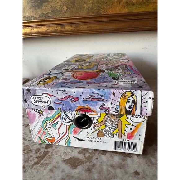 Jeffrey Campbell Romantique Blue Clear Rhinestones Pointed Toe Pump 8.5 w box - Picture 14 of 14